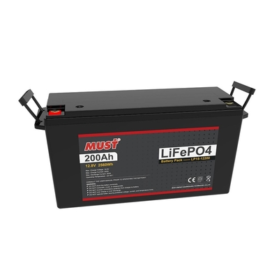 Storage Solar Energy Systems MUST Lifepo4 High Quality LCD Ion Battery 12.8V 200AH Lithium Batteries Optional For Low Speed ​​Electric Vehicles 200AH