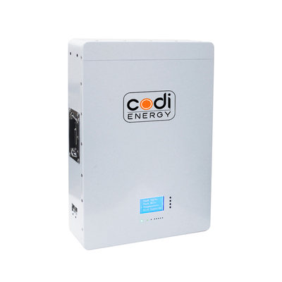 Codi Energy 48V Wall Mount Lithium Ion Battery 4.8KWH 48V 100Ah LiFePO4 Battery Solar System Lithium Battery 540x390x130mm