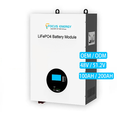 48V 100Ah Battery 5KWh Power 51.2V Wall Mounted Rechargeable Lifepo4 Battery For Home Solar Power 200Ah 10Kwh FE-YY-24200